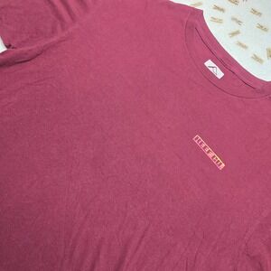 Reef Co T Shirt Mens Extra Large XL Maroon Logo Graphic Tee Casual Top‎